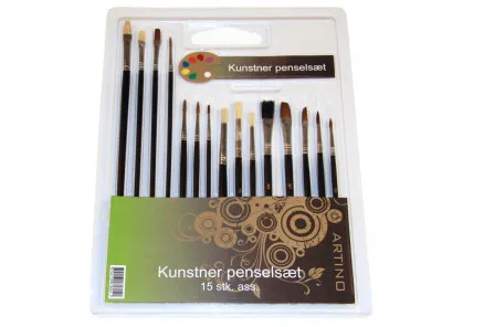 Artino Penselset Ass. storlekar - 15 st